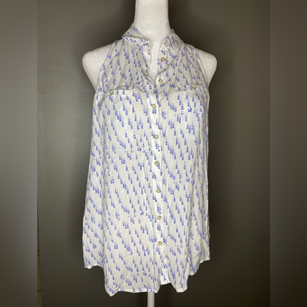 NWT! Anthropologie Bella Luxx Moab Print Sleeveless Button Down Blouse - Size S